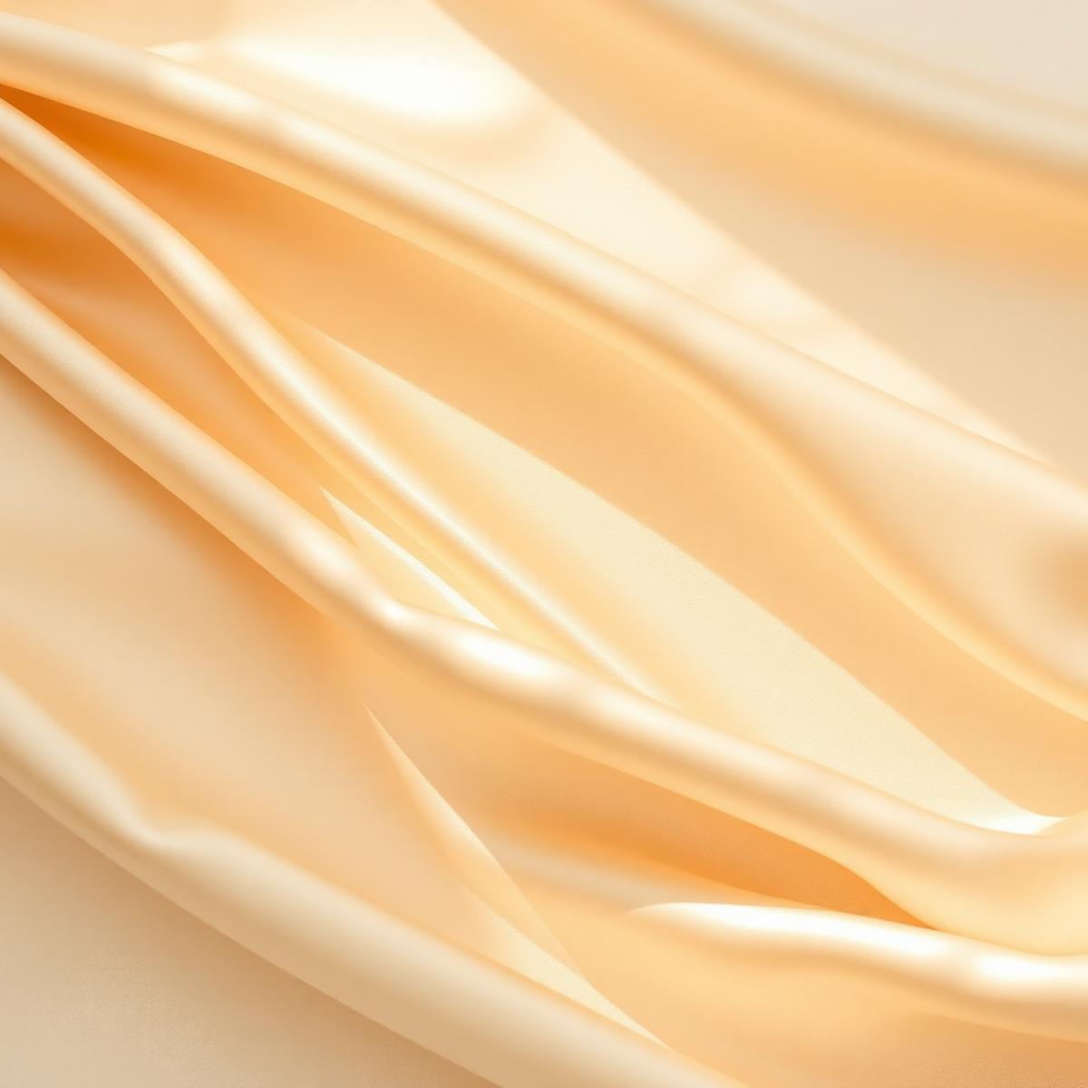 Soft champagne silk folds in warm light, an abstract beauty still life
